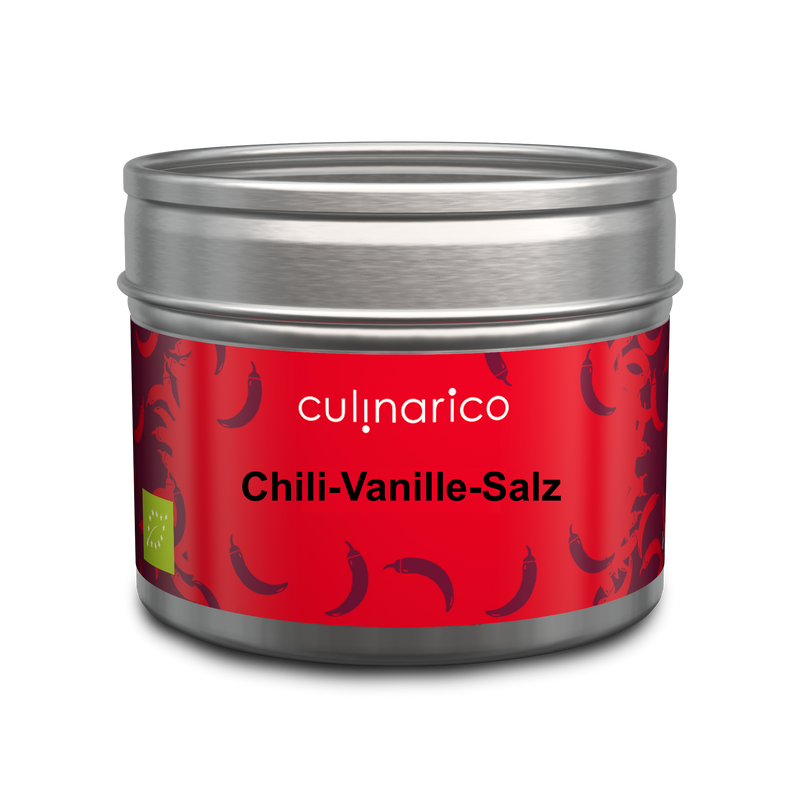 Chili Vanille Salz | Inka Sonnensalz mit Chili und Vanille, bio