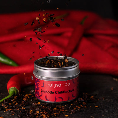 Geräucherte Chiliflocken | Chipotle Chiliflocken | 22.000 - 30.000 Scoville | Tabakähnliches, leicht nussiges Aroma