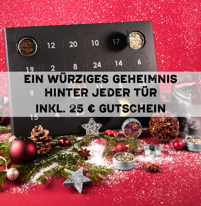 Adventskalender mit Bio Gewürzen inkl. 25€ Geschenkgutschein